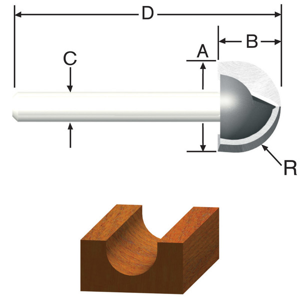 Vermont American ROUTER BIT 5/8"" COREBOX 23124